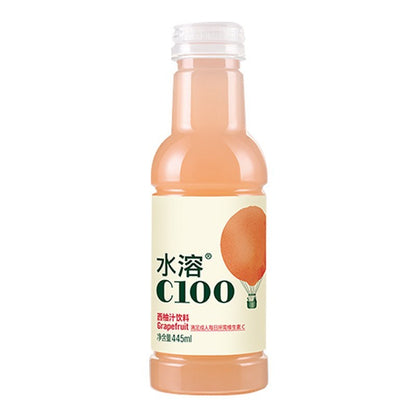 [新货亏本冲销量] 农夫山泉水溶C100 柠檬/血橙/青皮桔 维生素C果汁饮料 补水啦 Nongfu Spring C100 Lemon/Blood Orange/Calamansi Juice (445ml)