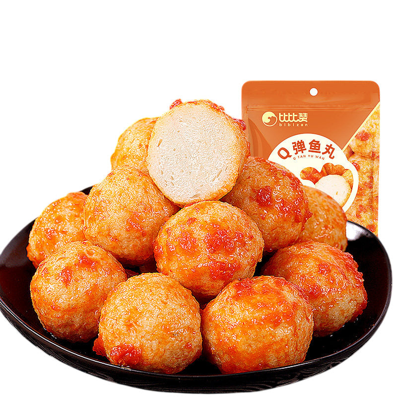 [新货亏本冲销量] 比比赞 Q弹鱼丸 香辣烧烤味 即食解馋 海味零食小吃休闲食品袋装 Bibizan Bouncy Fish Ball Spicy BBQ Flavor Viral Snack Ready To Eat (100g)