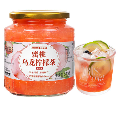 [新货亏本冲销量] 欧享客 夏日清凉 多口味果酱茶 荔枝青提 柚子 百香果 蜜桃乌龙 金桔柠檬 100% Refreshing Fruit Tea Jam Mix Lychee Peach Passion Fruit Tea (500g)