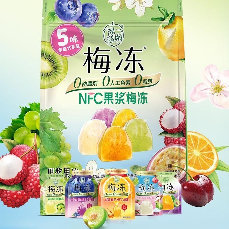 [新货亏卖冲销量] 溜溜梅 梅冻大礼包 水果果冻 0脂肪 0色素 办公室 休闲零食 年货礼包 Plum Jelly Snack Gift Pack (520g)