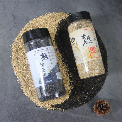 [新货亏本冲销量] 拾众优品 熟黑芝麻 熟白芝麻 熟黑白芝麻 无干燥剂 熟芝麻 Ready Eat Black White Sesame (230g)