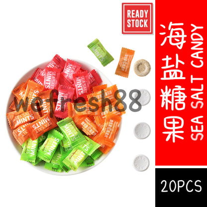 [新货亏本冲销量] 糖果 甘草陈皮维C含片 海盐百香果 菠萝 青柠 消食开胃糖 Sea Salt Candy Vitamin C Lozenges Passion Fruit Tangerine Pineapple Lime (10PCS)