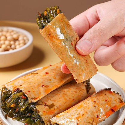 [新货亏卖冲销量] 川阿婆 香辣金针菇 豆卷组合 即食豆皮 海带杏鲍菇 麻辣休闲零食 饱腹小吃 Spicy Mushroom & Bean Skin Rolls Ready to Eat (118g)