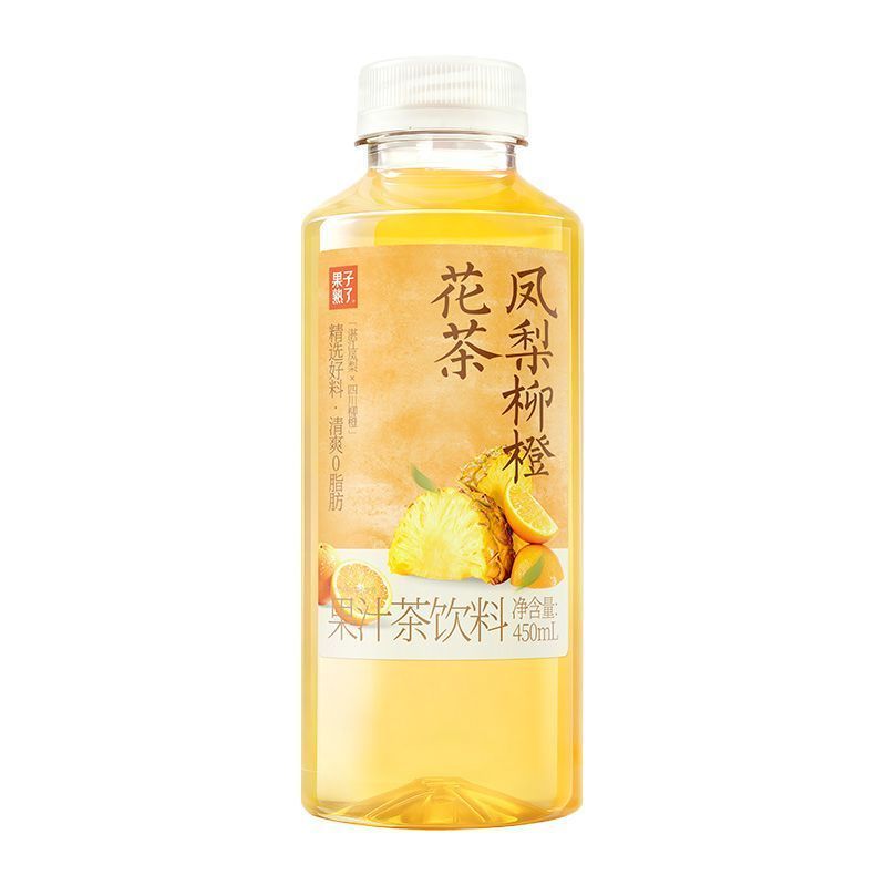 [新货亏卖冲销量] 果子熟了 果汁茶饮料 多肉荔枝茉莉 凤梨柳橙 红心苹果 多口味混合 清爽0脂肪 果茶饮品 Mixed Fruit Tea Drink 0 Fat (450ml)