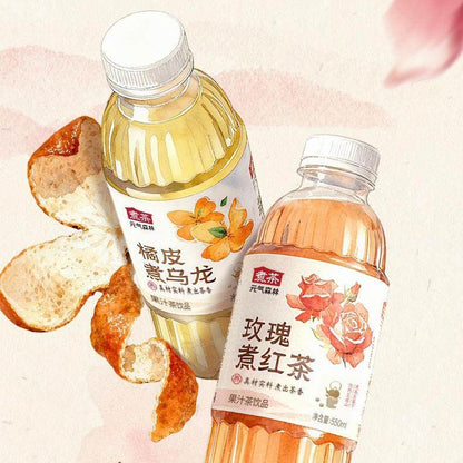 [新货亏卖冲销量] 元气森林 煮茶玫瑰红茶 橘皮乌龙茶 花香茶饮 即饮瓶装 清爽低负担 Rose Black Tea & Tangerine Oolong Drink (550ml)