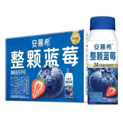 [新货亏本冲销量] 安慕希 丹东草莓 黄桃燕麦 清甜菠萝 新疆哈密瓜 香草味 修文猕猴桃 草莓熊限量版 益生菌酸奶 奶昔风味酸奶 AMX AnMuXi Ambrosial Strawberry Yogurt  Drinks (10s)