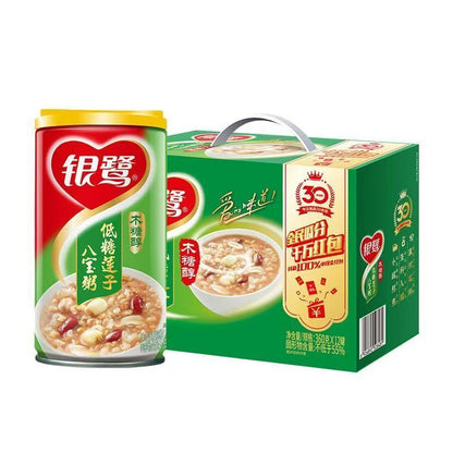 [新货亏本冲销量] 银鹭好粥道 八宝粥 营养早餐 五谷杂粮 紫薯紫米粥 黑米粥 薏仁红豆粥 椰奶燕麦粥 莲子玉米粥 桂圆莲子 娃哈哈八宝粥 桂圆莲子八宝粥 YinLu Sweet Congees (280g)