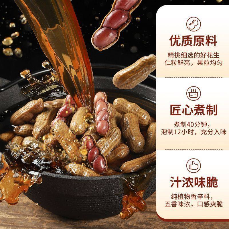 [新货亏本冲销量] 傻二哥 卤煮花生 五香味 卤汁 香辣味 水煮花生下酒菜休闲零食小吃 Braised Peanuts Five Spice / Spicy Peanuts Ready To Eat Snack (258g)
