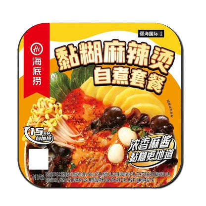 [新货亏本冲销量] 海底捞 东北风味 麻辣烫 超大锅  三荤五素 黑芝麻黏糊自热火锅 东北麻酱 番茄牛腩 麻辣嫩牛 黏糊麻辣烫 HaiDiLao Spicy Mala Sichuan Instant Hotpot (366g)