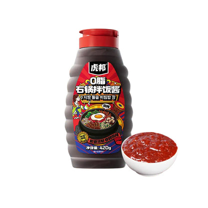 [新货亏本冲销量] 虎邦 0脂石锅拌饭酱 韩式风味酱 香浓郁下饭甜辣椒酱 HuBang 0 Fat Korean Bibimbap Sauce Sweet Spicy Chili Sauce (420g)