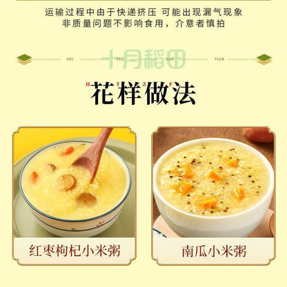[新货亏卖冲销量] 十月稻田 黄小米 金黄颗粒 家庭煮粥 杂粮米 百搭营养 早餐食堂家用 Golden Millet for Porridge (500g)