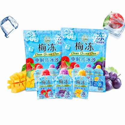 [新货亏卖冲销量] 溜溜梅 电解质冰沙 鲜果棒 冰淇淋 果冻 冷饮 儿童休闲 解暑零食 Plum Electrolyte Ice Jelly Pops (240g)
