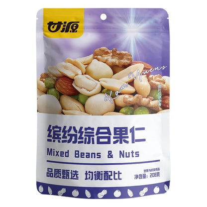 [新货亏本冲销量] 甘源 缤纷综合果仁 每日豆果 缤纷豆果 坚果炒货干果蜜饯 混合坚果 KamYuen GanYuan Mixed Beans & Nuts (208g)