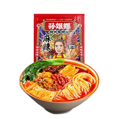 [新货亏本冲销量] 孙姐螺 抖音灯泡厂 真正的孙姐螺蛳粉 广西特产柳州正宗螺蛳粉 麻辣螺蛳粉 肉酱肥汁米线 螺狮砂锅土豆粉 SunJie River Snail Rice Noodles Hot & Sour Noodles (320g)