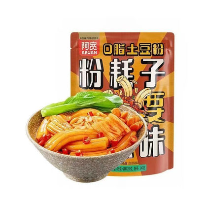 [新货亏本冲销量] 阿宽一根粉耗子 一口粉耗子 正宗东北粉耗子 土豆粉方便零食酸辣粉早餐小吃Ah Kuan Fen Hao Zi Spicy & Sour Potato Instant Noodles