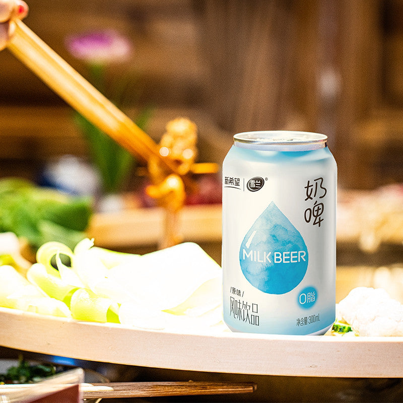 [新货亏本冲销量] 新希望 雪兰风味奶啤 0脂 网红饮料 New Hope Milk Beer Drink Zero Fat Beverage（300ml）