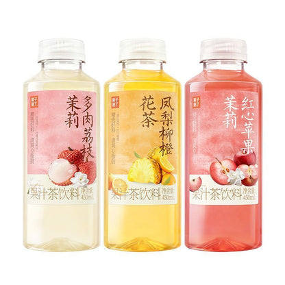 [新货亏卖冲销量] 果子熟了 果汁茶饮料 多肉荔枝茉莉 凤梨柳橙 红心苹果 多口味混合 清爽0脂肪 果茶饮品 Mixed Fruit Tea Drink 0 Fat (450ml)