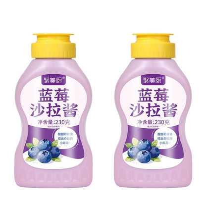 [新货亏卖冲销量] 聚美厨 蓝莓沙拉酱 水果沙拉酱 面包吐司 寿司汉堡 早餐烘焙 Blueberry Sauce (230g)