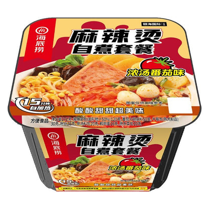[新货亏本冲销量] 海底捞 东北风味 麻辣烫 超大锅  三荤五素 黑芝麻黏糊自热火锅 东北麻酱 番茄牛腩 麻辣嫩牛 黏糊麻辣烫 HaiDiLao Spicy Mala Sichuan Instant Hotpot (366g)