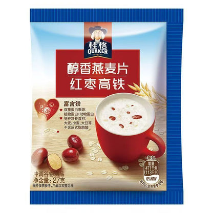 [新货亏本冲销量] 桂格 散装燕麦片 独立小包装麦片 5黑 5红 5白 5润 玉米鸡肉无米粥 贝贝南瓜无米粥 红豆轻乳 蕉香轻乳软糯麦片 牛奶高钙 红枣高铁营养麦片 Quaker Oatmeal Individual Pack (1s)
