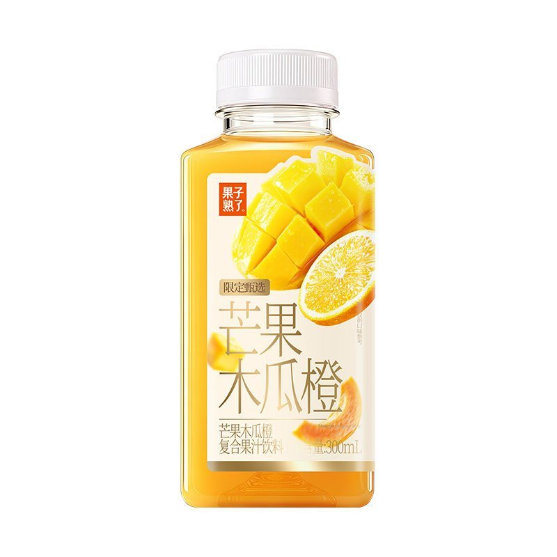 [新货亏本冲销量] 果子熟了 山野果汁 甜杏茉莉 玫瑰桑葚 芒果木瓜橙 果汁茶 过年货饮料 GuoZiShuLe Fruit Juice Tea (300ml)
