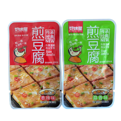 [新货亏本冲销量] 好味屋 铁板煎豆腐 香辣味蒜香味豆腐干 即食小零食煎豆腐 HaoWeiWu Tofu Snacks (22g)