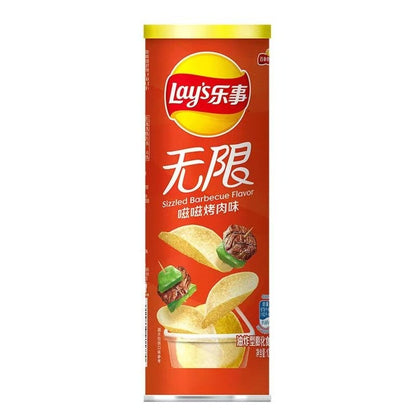[新货亏本冲销量] 乐事 无限罐装薯片 办公室小吃零食休闲解馋 Lay's Stax Potato Chips Office Snacks Assorted Flavors Keropok Kentang (104g)
