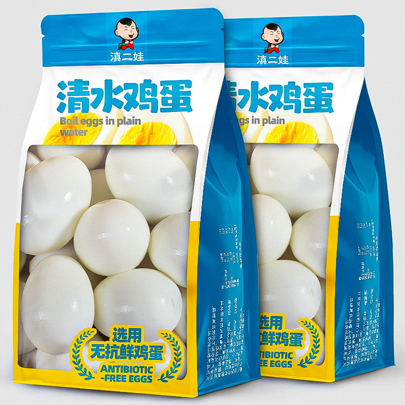 [新货亏卖冲销量] 滇二娃 无抗去壳水煮蛋 即食鸡蛋 高蛋白早餐 健身轻食 休闲零食 Ready-to-Eat Boiled Egg (1s)