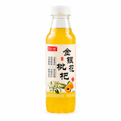 [新货亏卖冲销量] 百妙优 金银花雪梨味 枇杷味果汁 清爽植物饮料 冰镇解渴 风味饮品 Honeysuckle Pear & Loquat Juice Drink (430ml)