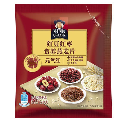 [新货亏本冲销量] 桂格 散装燕麦片 独立小包装麦片 5黑 5红 5白 5润 玉米鸡肉无米粥 贝贝南瓜无米粥 红豆轻乳 蕉香轻乳软糯麦片 牛奶高钙 红枣高铁营养麦片 Quaker Oatmeal Individual Pack (1s)