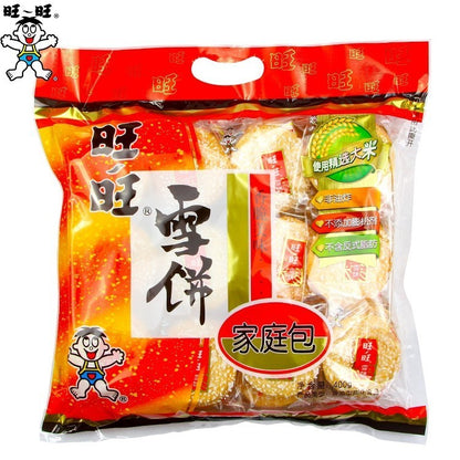 [新货亏本冲销量] 旺旺 雪饼 仙贝 大米饼 饼干 汪汪 旺仔 米果 休闲零食小吃 童年怀旧食品 Want Want Rice Crackers Shelly Savory Senbei Party Biscuits (400g)