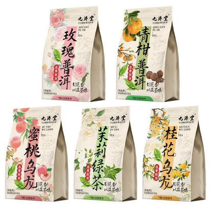 [新货亏卖冲销量]  九济堂 冷泡茶系列 茉莉绿茶 青柑普洱 玫瑰普洱 蜜桃乌龙 桂花乌龙 茶包果茶饮 Cold Brew Tea Bags (3g×15s)