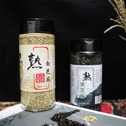 [新货亏本冲销量] 拾众优品 熟黑芝麻 熟白芝麻 熟黑白芝麻 无干燥剂 熟芝麻 Ready Eat Black White Sesame (230g)