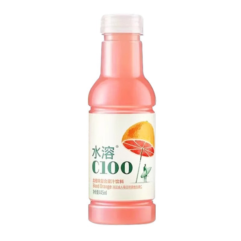 [新货亏本冲销量] 农夫山泉水溶C100 柠檬/血橙/青皮桔 维生素C果汁饮料 补水啦 Nongfu Spring C100 Lemon/Blood Orange/Calamansi Juice (445ml)