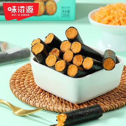 [新货亏卖冲销量] 光庆 海苔肉松蛋卷酥 海苔夹心脆卷 紫菜肉松 耐吃 网红休闲零食 Seaweed Pork Floss Egg Roll Snack (200g)