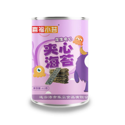 [新货亏卖冲销量] 喜福小苔 芝麻夹心海苔 酥脆营养 即食海苔 孕妇儿童 休闲零食罐装 Sesame Seaweed Crispy Snack (40g)