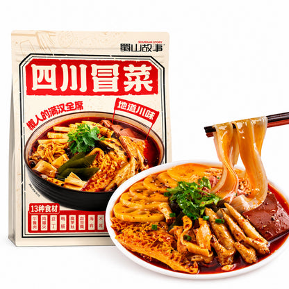 [新货亏卖冲销量] 蜀山故事 四川冒菜 麻辣烫速食 4荤8素搭配 宿舍夜宵 非自热小火锅 方便速食 Sichuan Mala Hot Pot Bowl (445g)