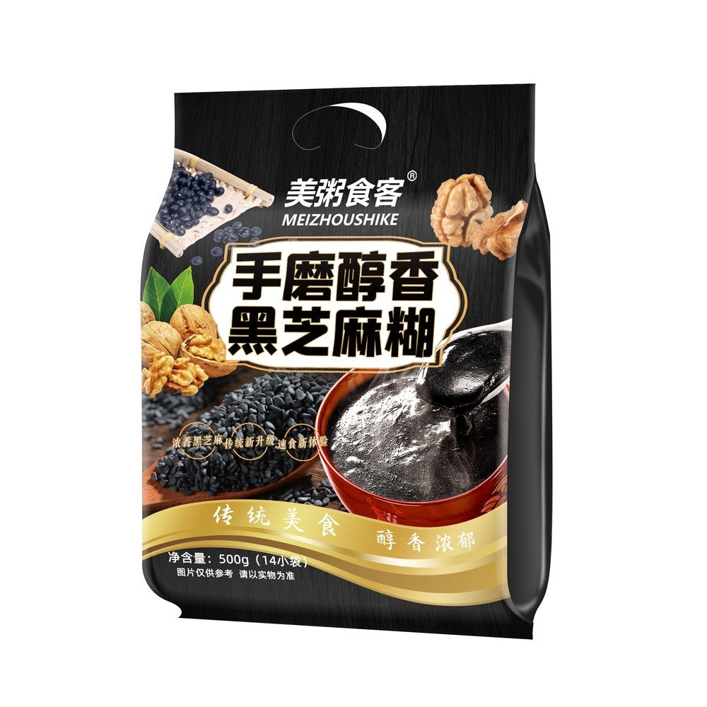 [新货亏本冲销量] 美粥食客黑芝麻糊 红枣核桃黑芝麻糊 手磨醇香黑芝麻糊 黑芝麻核桃粉 黑豆粉 Jujube Walnut Hand Milled Black Sesame Paste (500g)