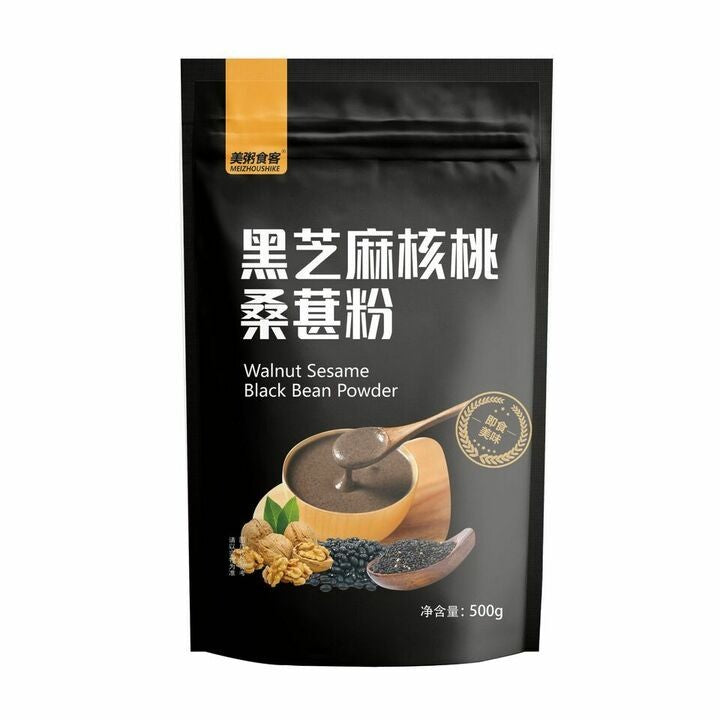 [新货亏本冲销量] 美粥食客黑芝麻糊 红枣核桃黑芝麻糊 手磨醇香黑芝麻糊 黑芝麻核桃粉 黑豆粉 Jujube Walnut Hand Milled Black Sesame Paste (500g)