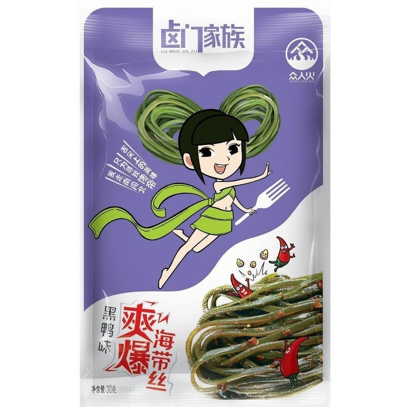 [新货亏本冲销量] 卤门家族 爽爆海带丝 麻辣香辣海带下饭菜 休闲小吃 卤门家族海带丝 LuMenJiaZu Spicy Kelp Silk Snacks (30g)