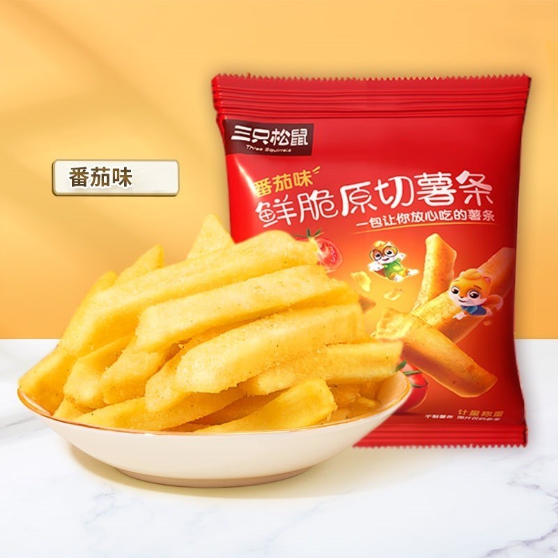 [新货亏本冲销量] 脆升升薯条 三只松鼠脆薯条 香脆薯条 CuiShengSheng Crispy French Fries Potato Sticks (20g)