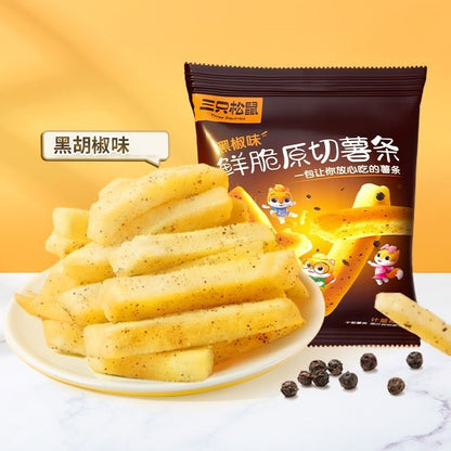 [新货亏本冲销量] 脆升升薯条 三只松鼠脆薯条 香脆薯条 CuiShengSheng Crispy French Fries Potato Sticks (20g)