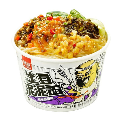 [新货亏本冲销量] 阿宽 爱吃鬼 土豆泥泥面 土豆泥拌面 土豆泥泥火鸡面 孜然麻辣味 坛坛酸菜味 浓香番茄味 鲜椒烧卤味 土豆泥泥粉 AKuan Mashed Potato Noodles (115g)
