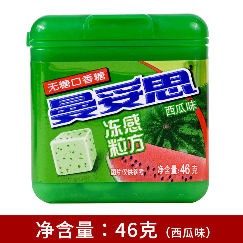 [新货亏本冲销量] Mentos Frozen Sugar-Free Chewing Gum Cube 曼妥思冻感粒方无糖口香糖 (46g)